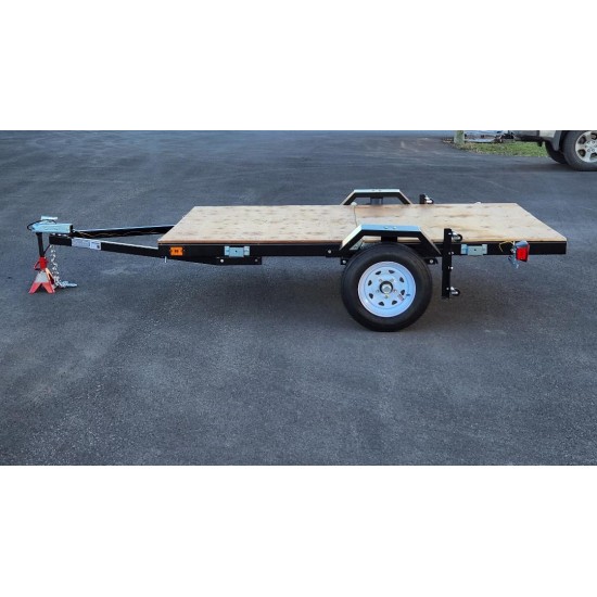 FREEDOM 5X8 FOLDING TRAILER BLACK 2000 LBS CAPACITY WITH PLYWOOD